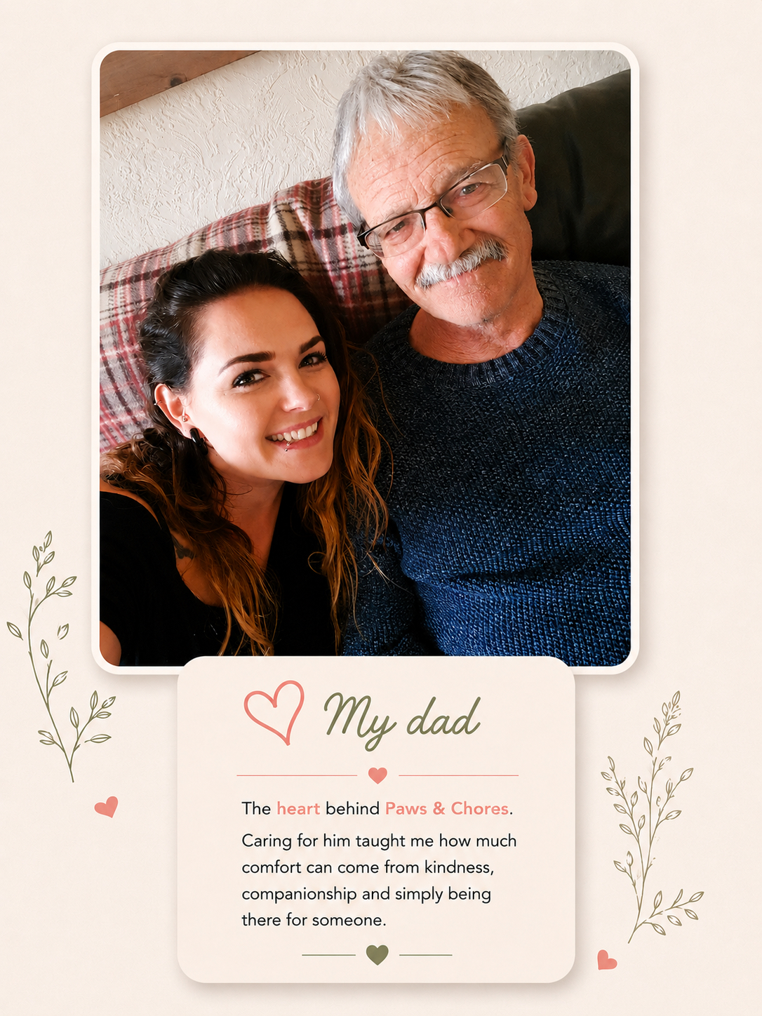 Alexandra with her dad